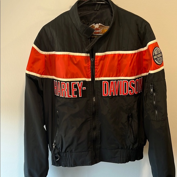 Harley-Davidson Black and Orange Jacket - Picture 1 of 5